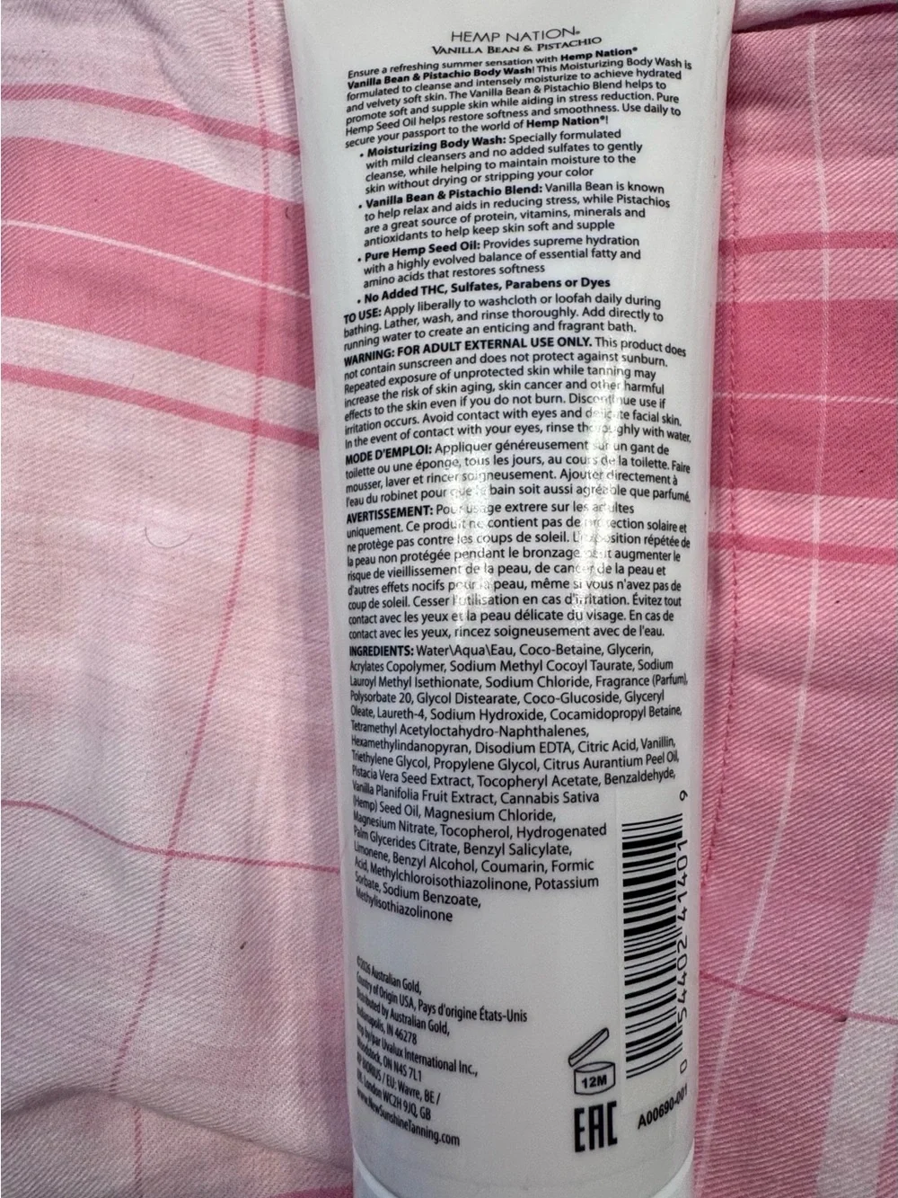 Australian Gold Vanilla Bean & Pistachio Body Lotion and Body Wash